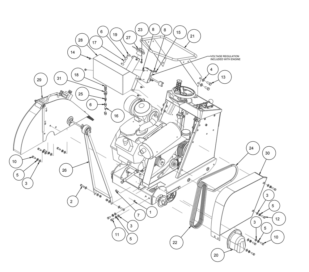 Section 01 Diagram and Parts List for MK-2420HSP 170954 MK Diamond Concrete Saw